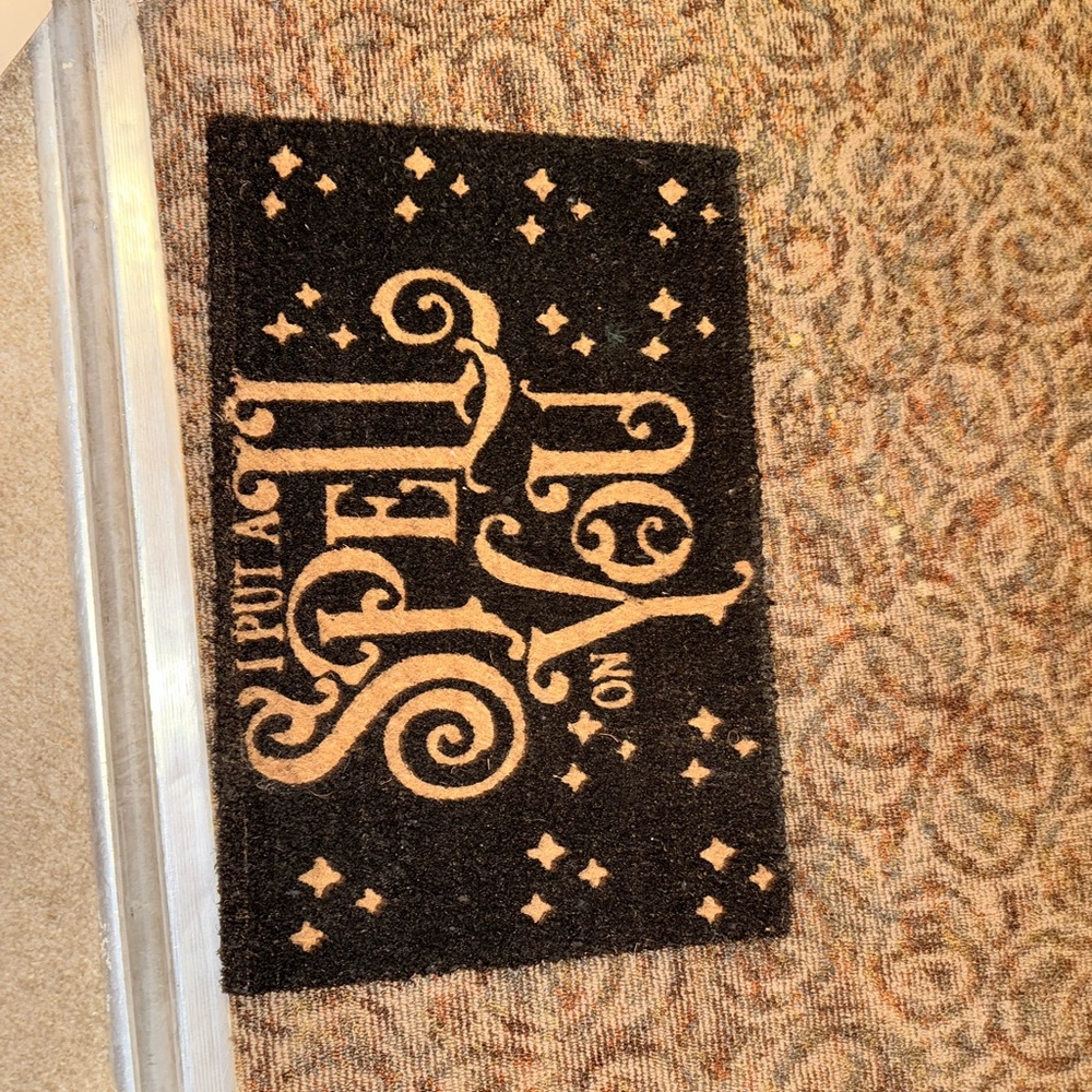 Black and Tan Welcome Mat
